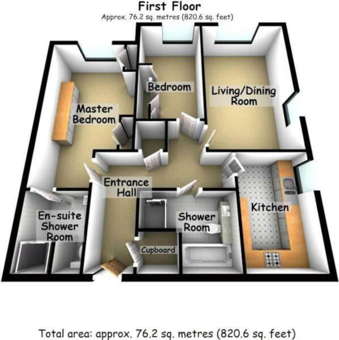 Stylish Flat In Gated Community Apartment *